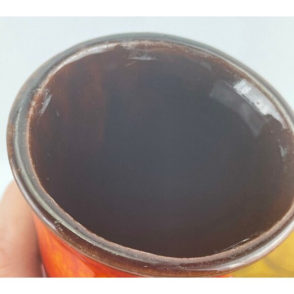 Vintage 60s pottery carafe, GT Beauceware red ceramic carafe with lid - Picture 10 of 10